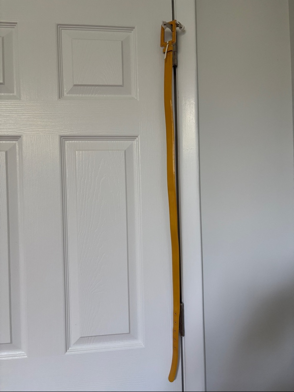 M by Madonna x H&M yellow faux patent leather belt